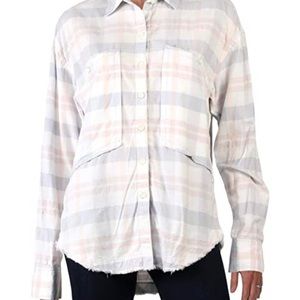 Free People Loveland Plaid Button Down Shirt